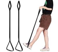 Lot de 2 sangles de levage de jambe de 35 pouces, sangle avec boucles main et pied, aide à la reprise après remplacement du genou ou de la hanche, pour fauteuil roulant, lit, canapé, voiture
