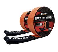 Lot de 2 Sangles de Levage de qualité supérieure de 5,1 x 9,1 m - Capacité : 8,527,5 kg - Sangle en Nylon Robuste pour Levage - Sangles de déménagement Twist-Eye en Polyester à 2 Couches - Protection