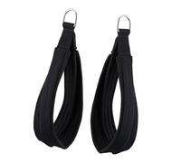 Lot de 2 sangles de pilates à double boucle avec anneaux en D pour équipement de gym à domicile Support de cheville rembourré Fitness 40 x 5 cm