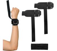 Lot De 2 Sangles De Poignet Musculation D'haltérophilie Avec Anneaux En D,Sangles D'haltérophilie Pour Entraînement De Fitness,Musculation Avec Bandeau De Sport Gymnastique
