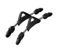 Lot de 2 sangles de rechange antidérapantes en acier inoxydable 304 avec EPDM et TPR - Résistant à l'eau de mer - Pour la plupart des nageoires de juments (S noir)