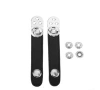 Lot de 2 sangles de rechange réglables en cuir synthétique pour accordéon Noir 7,4 cm