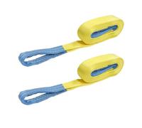 Lot de 2 sangles de traction 6 tonnes - 5m x 50mm - remorquage extreme - 2 boucles