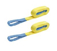 Lot de 2 sangles de traction 6 tonnes - 5m x 50mm - remorquage extreme - 2 boucles