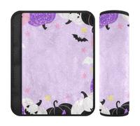 Lot de 2 sangles d'épaule de voiture Happy Halloween Dreamy Citrouille Chauve-souris Plus de confort Conduite pour sac à dos accessoires para carro