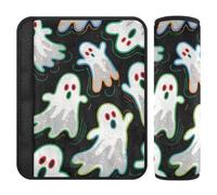 Lot de 2 sangles d'épaule noires Happy Halloween pour soulager le stress sur votre cou et vos épaules pour camion pour la formation de seguridad