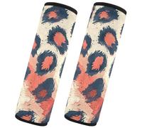 Lot de 2 sangles d'épaule tendance en fourrure de léopard rouge et noir pour libérer le stress sur votre cou et vos épaules pour berline forro para cinturon de seguridad