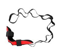 Lot de 2 sangles d'étirement de ligament de cheville pour pilates, danse, gymnastique, étirement des pieds pour ischio-jambiers, flexibilité et thérapie physique, rouge