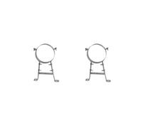 Lot de 2 sangles murales pour tuyau de cheminée - Pour intérieur et extérieur - Diamètre : 18 cm - Argenté