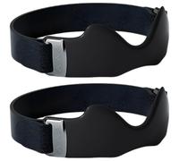 Lot de 2 sangles noires de soutien pour tendon rotulien, design coin avec coussin d’air 3D, bande de genou respirante, réglable, antidérapante, attelle en néoprène pour course, saut, sport, reprise