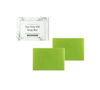 Lot de 2 savons de bain naturels à l'huile d'arbre à thé, faits à la main, pour le visage, le corps et les cheveux, hydratant, apaisant et purifiant, pour homme et femme