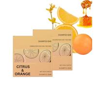 Lot de 2 savons solides pour cheveux Orange Vc - Shampooing solide - Nettoie en douceur l'huile du cuir chevelu et la saleté - Nourrit le cuir chevelu - Réduit les frisottis - Pour les femmes et les