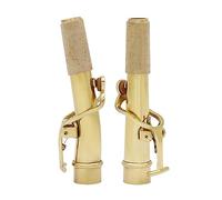 Lot de 2 saxophones soprano à col droit, bec courbé vintage en laiton pour exercice et performance, saxophone soprano