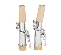 Lot de 2 saxophones soprano à col droit, bec courbé vintage en laiton pour exercice et performance, saxophone soprano