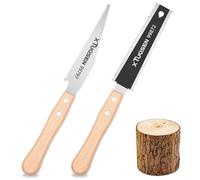 Lot de 2 scies à main japonaises et coupe-bois, scie à bois Ryoba à double tranchant et scie à bois de 15,2 cm, lames en acier SK5 pour le travail du bois de précision, la menuiserie, les projets de