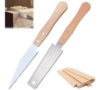 Lot de 2 scies japonaises à main : scie à bois 300 mm Scie japonaise avec manche ergonomique en bois - Scie japonaise - Scie à main à bois - Scie à traction légère pour coupes fines du bois dur et