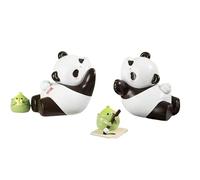 Lot de 2 Sculptures, création culturelle de la Cité Interdite, Support de Livre à Encre Panda, Ornements de Bureau, Cadeau d'anniversaire Mignon pour Bureau créatif, Serre-Livres décoratifs,