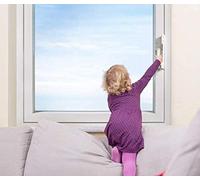 Lot de 2 sécurités pour fenêtre - Sans perçage - Montage sans outils - Protection de fenêtre - Protection contre le balcon - Verrouillage sans dommage