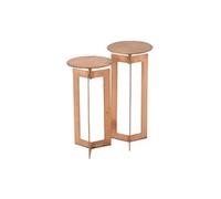 Lot de 2 Tables d'Appoint Métal ""Zino"" 71cm Cuivre