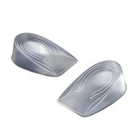 Lot de 2 semelles intérieures en gel de silicone pour augmenter la hauteur du talon - Protection des pieds - Coussin élastique de soutien de la voûte plantaire (3 cm pour femme)