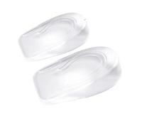 Lot de 2 semelles intérieures invisibles en silicone pour augmenter la hauteur - Inserts de levage du talon - Protection des pieds - Élastique - 3 cm (femme 2 cm)