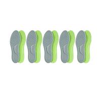 Lot de 2 semelles orthopédiques unisexes en mousse à mémoire de forme pour chaussures de sport absorbant la transpiration Gris 5 paires 43-44