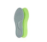 Lot de 2 semelles orthopédiques unisexes en mousse à mémoire de forme - Semelles désodorisantes pour chaussures de sport - Absorbe la transpiration - Accessoires de chaussures souples (gris, 1 paire