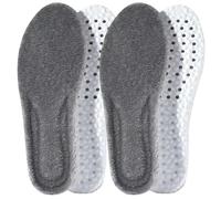 Lot de 2 semelles thermiques auto-chauffantes pour pieds d'hiver en laine thermique en mousse à mémoire de forme pour homme et femme Chaussures de sport auto-chauffant