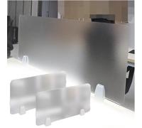 Lot de 2 séparateurs de bureau en acrylique givré avec pinces pour la maison et le bureau 31.5in x 20in / 31.5in / 80 x 50 cm