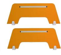 Lot de 2 séparateurs de bureau insonorisants avec pieds de soutien pour salles de ureaux, espaces publics, 120 x 30 cm, gris
