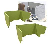 Lot de 2 séparateurs de bureau pliables - Panneaux d'intimité insonorisés pour bureau et étudiants, réduction du bruit et barrières visuelles, lot de 2 protections contre les éternuements pour une