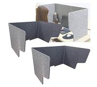 Lot de 2 séparateurs de bureau pliables - Panneaux d'intimité insonorisés pour bureau et étudiants, réduction du bruit et barrières visuelles, lot de 2 protections contre les éternuements pour une