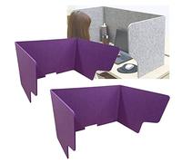 Lot de 2 séparateurs de bureau pliables - Panneaux d'intimité insonorisés pour bureau et étudiants, réduction du bruit et barrières visuelles, lot de 2 protections contre les éternuements pour une