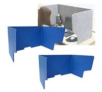 Lot de 2 séparateurs de bureau pliables - Réduction du bruit, protection contre les éternuements et amélioration de la vie privée - Parfait pour les bureaux d'étudiants et les espaces de travail à