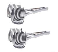 Lot de 2 séparateurs de fruits en aluminium - 18 cm - 9 dents | 9 dents tranchantes, coupes uniformes, idéal pour les citrons, les tomates, les garnitures décoratives