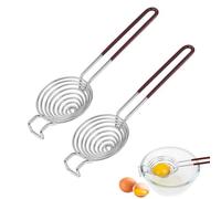 Lot de 2 séparateurs de jaunes d'œufs en acier inoxydable 304, outils de cuisson pratiques, un très bon ustensile de cuisine, aide à la séparation des œufs, convient pour la cuisine, la pâtisserie de