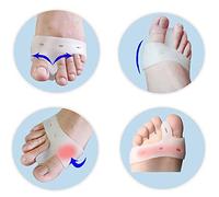 Lot de 2 séparateurs d'orteils en silicone pour hallux valgus - Soulagement de l'oignon - Coussinets souples pour soulager la douleur des pieds - Pour homme et femme