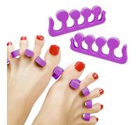 Lot de 2 séparateurs pour doigts des pieds, en mousse souple, éponge, pour vernis à ongles, nail art, séparés pour pédicure et manucure (violet)