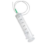 Lot de 2 seringues à huile de 300 ml, seringue en plastique avec tube, multifonctions pour aspiration d'huile, mesure des nutriments, remplissage et alimentation animale.