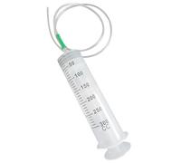 Lot de 2 seringues à huile de 300 ml, seringue en plastique avec tube, multifonctions pour aspiration d'huile, mesure des nutriments, remplissage et alimentation animale.