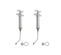 Lot de 2 seringues transparentes réutilisables avec 2 buses de trempage pour oiseaux, bétail, moutons, chèvres, chevaux, cochons, chiens (20 ml)