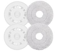 Lot de 2 serpillères avec support de rechange L20 Ultra Accessoires pour aspirateur L10s Pro Ultra Heat / X40 Ultra / X40 Master / L40 Ultra, robot aspirateur (Blanc)