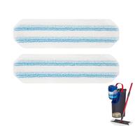 Lot de 2 serpillères réutilisables compatibles avec le système O-Cedar/Vileda H2prO - Recharges de tampons en microfibre lavables en machine jusqu'à 100 fois - Utilisation humide et sèche - Convient à