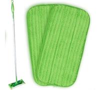 Lot de 2 serpillères réutilisables en microfibre conçues pour Swiffer pour balayeuses absorbantes et pour une utilisation quotidienne à la maison, au bureau et en salle de classe