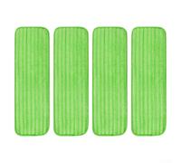 Lot de 2 serpillères réutilisables en microfibre pour balayeuse XL, lavables et humides - 45 x 15 cm - Vert