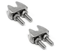 Lot de 2 serre-câbles pour câble métallique - En acier inoxydable V4A - 10 mm