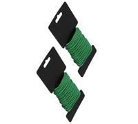 Lot de 2 serre-câbles souples de jardin - Support flexible recouvert de plastique pour plantes de vigne et de fleurs - Résistant aux intempéries - Vert - 2,5 mm/3 mm/3,5 mm