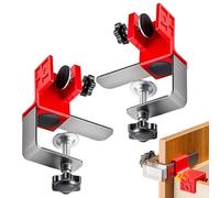 Lot de 2 serre-joints d'armoire - Système de montage de tiroir - Jauge de positionnement réglable pour l'alignement du cadre - Gabarit de perçage - Connexion à onglets - Construction de