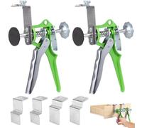 Lot de 2 serre-joints pour installation de meubles, supports de fixation de panneaux de tiroirs, clips réglables pour façade de tiroir, idéaux pour armoires, dressings et mobilier de bureau
