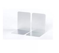 MAUL Serre-Livre en Aluminium (2 pièces) 10x10x13cm | Organisateur, décoration pour l'étagère, Le Bureau et la Maison | Aluminium Stable au Design élégant, protège Les Meubles | Argenté